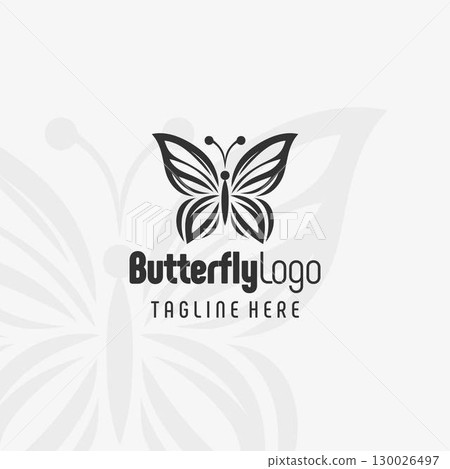 Timeless Butterfly Badge Logo Design Timeless Butterfly Badge Logo Design 130026497