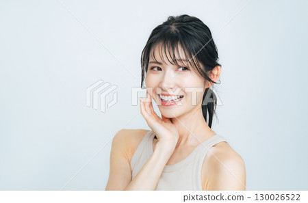Beauty image of a woman with natural makeup Beauty image of a woman with natural makeup 130026522