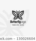 Playful Butterfly Motion Logo Design 130026604