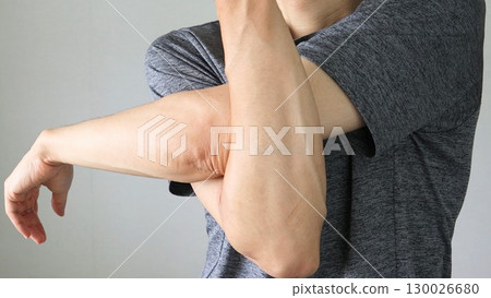 Close-up of a person stretching Close-up of a person stretching 130026680