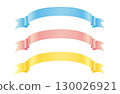 Vector Red and Gold ribbon banner. Elegant vintage Label. 130026921