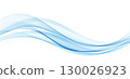 Abstract Blue Transparent Wave . Vector Abstract Smoke wave background. 130026923