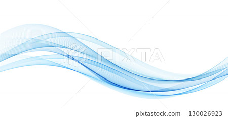 Abstract Blue Transparent Wave . Vector Abstract Smoke wave background. Abstract Blue Transparent Wave . Vector Abstract Smoke wave background. 130026923