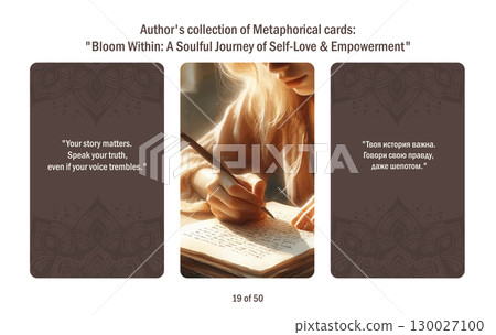 Metaphorical cards for women. Blossom from within a soulful journey to self-love and empowerment, answers to questions. 130027100