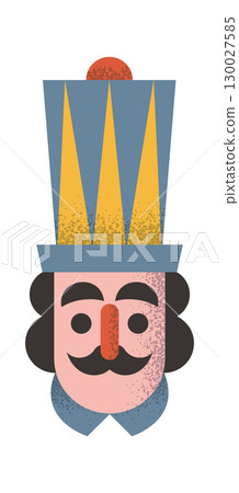 Nutcracker Christmas toy geometric design 130027585