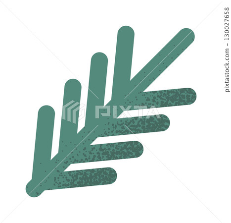 Geometric Christmas fir tree branch 130027658