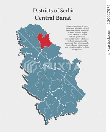 Vector map of Serbia - Central Banat District Vector map of Serbia - Central Banat District 130027975
