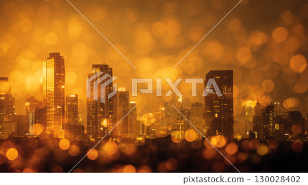 [City Material] Skyscrapers and cityscapes at sunrise - background for business and future images 130028402