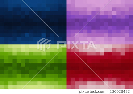 abstract minimal pack of 4 pixel background blue purple red green gradient color vector template for poster presentation slide 130028452