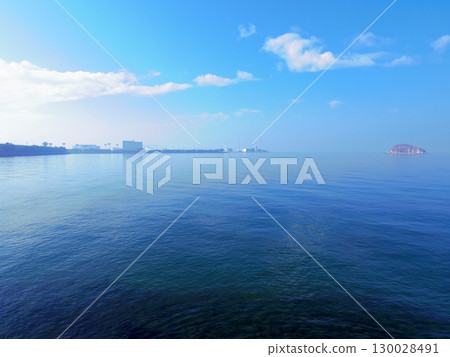 從宇多津臨海公園眺望的瀨戶內海（香川縣綾歌郡宇多津町） 130028491