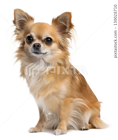 long-haired Chihuahua on transparent background 130028710