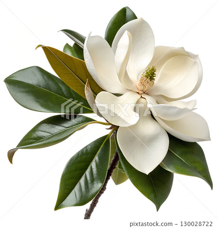 magnolia bloom isolated on transparent background 130028722