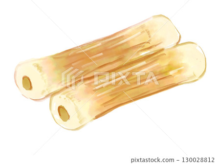 美味的竹輪手繪水彩插圖 美味的竹輪手繪水彩插圖 130028812