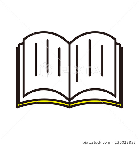 簡單的打開的書插畫 130028855