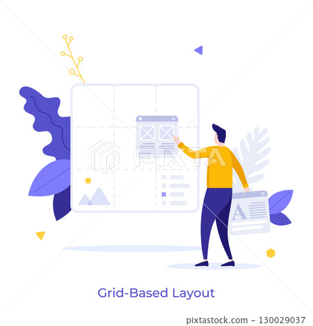 Modern Business Character Concept. Vector Illustration 130029037