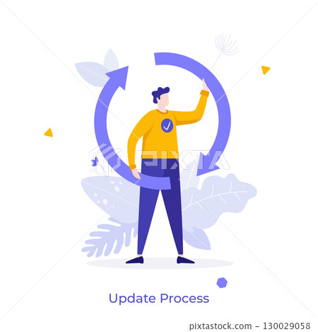 Modern Business Character Concept. Vector Illustration Modern Business Character Concept. Vector Illustration 130029058