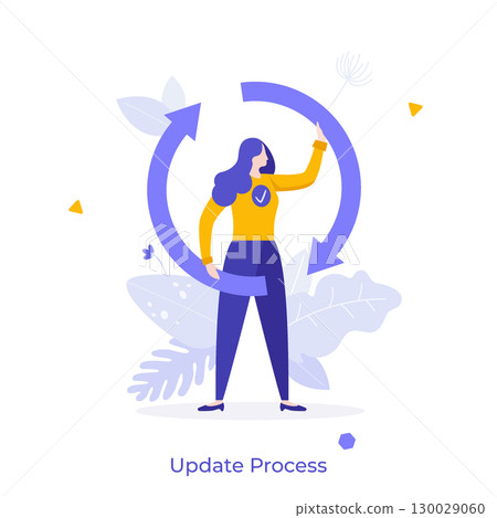 Modern Business Character Concept. Vector Illustration Modern Business Character Concept. Vector Illustration 130029060