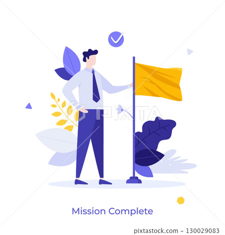 Modern Business Character Concept. Vector Illustration 130029083