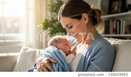 Baby and mother 130029403