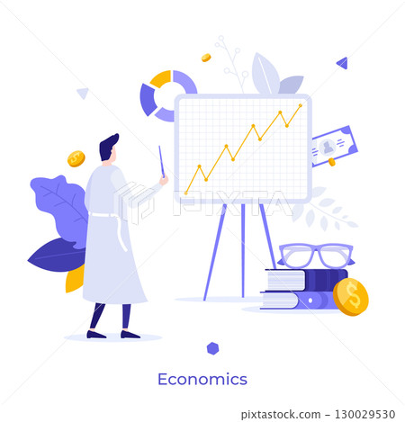 Modern Business Character Concept. Vector Illustration 130029530