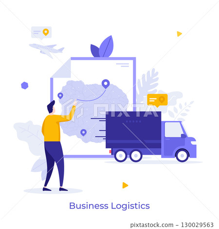 Modern Business Character Concept. Vector Illustration Modern Business Character Concept. Vector Illustration 130029563