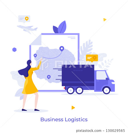 Modern Business Character Concept. Vector Illustration Modern Business Character Concept. Vector Illustration 130029565