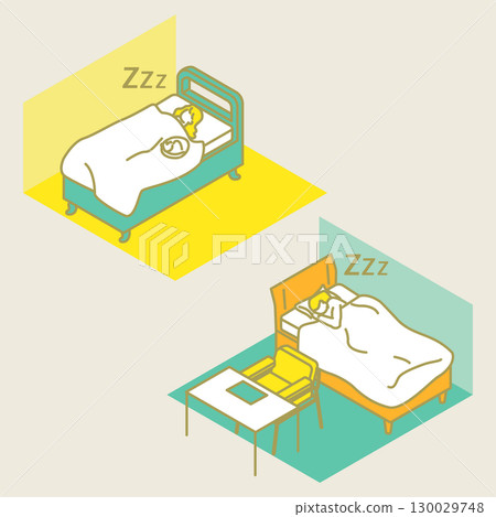 Cute illustration of a shared house 130029748