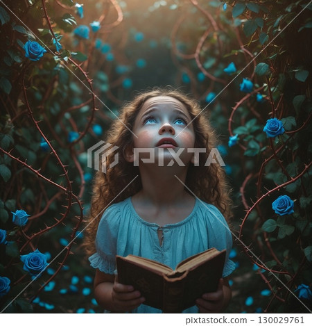 女人讀一本書《玫瑰迷宮》 130029761