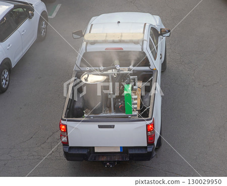 Aerial Spraying Mosquitoes Truck Aerial Spraying Mosquitoes Truck 130029950