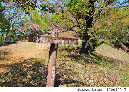 View of Iwadonoyama Castle in Kai Province, Otsuki City, Yamanashi Prefecture 130030645