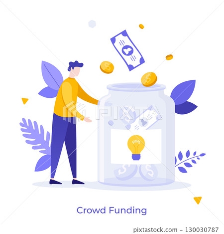 Modern Business Character Concept. Vector Illustration Modern Business Character Concept. Vector Illustration 130030787