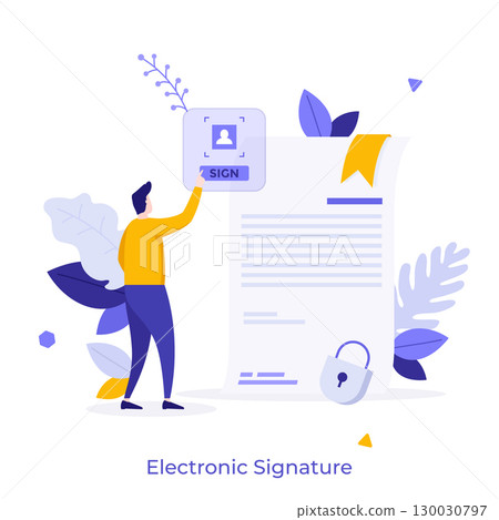 Modern Business Character Concept. Vector Illustration Modern Business Character Concept. Vector Illustration 130030797