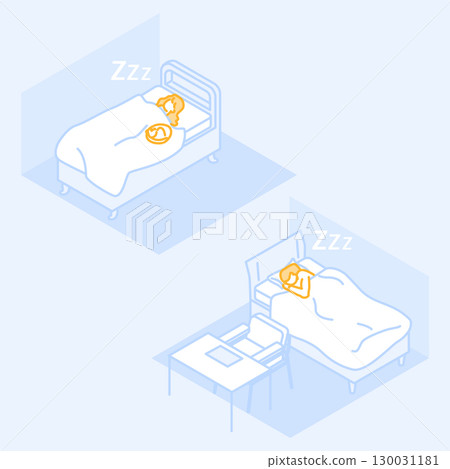 Cute illustration of a shared house 130031181