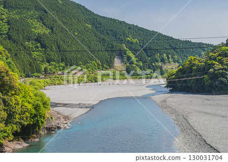 川根本町鹽鄉吊橋風景(靜岡縣) 川根本町鹽鄉吊橋風景(靜岡縣) 130031704