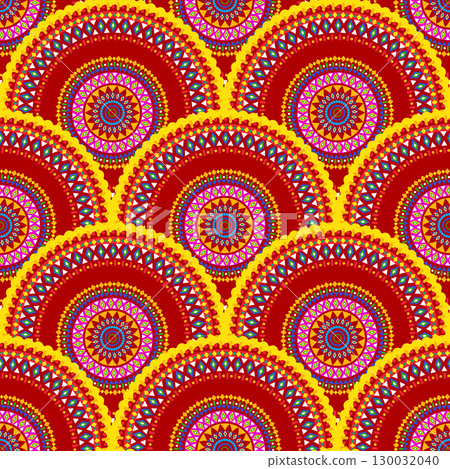 Folk geometric pattern design for Hispanic Heritage month, Cinco de Mayo, Mexican fiesta celebration. 130032040
