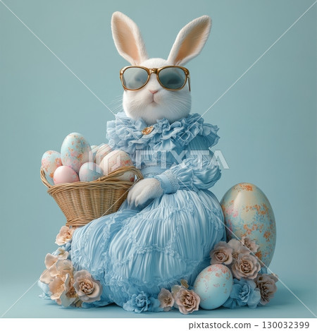 Elegant Easter Bunny 130032399