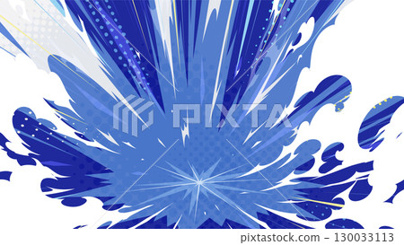 Landing impact smoke and impact light background illustration_blue_16:9 Landing impact smoke and impact light background illustration_blue_16:9 130033113