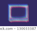 Glitch Photocopy-Effect Illustration of a Retro TV in Monochrome Halftone Style 130033387