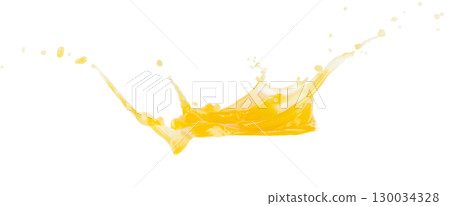 Splash of Fresh Orange Juice Isolated on White Background Splash of Fresh Orange Juice Isolated on White Background 130034328