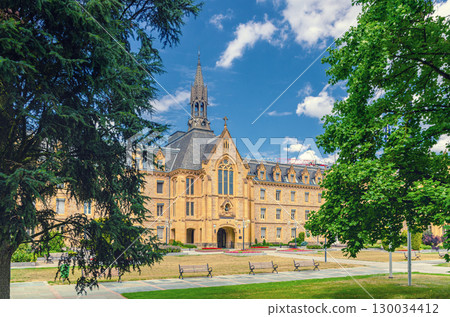Jean-Pierre JP Pescatore Fondation building in Luxembourg City historical centre Ville Haute quarter in sunny summer day 130034412