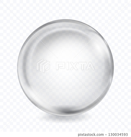 Gray translucent sphere. 130034593