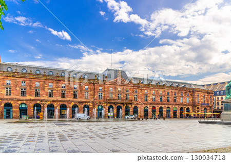 Aubette historical building on Place Kleber square in old town Strasbourg city historic centre in Centre Ville Grande ile Grand Island, Alsace Grand Est region, France 130034718