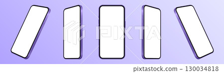 Mockup of a phone screen. Social media promotion. Advertising on a smartphone display Mockup of a phone screen. Social media promotion. Advertising on a smartphone display 130034818