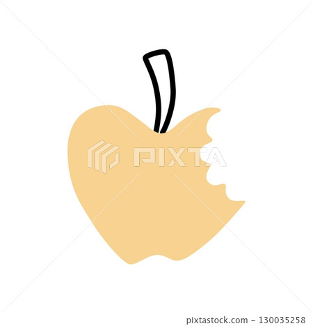 Apple doodle icon hand drawn in a modern minimalistic style 130035258