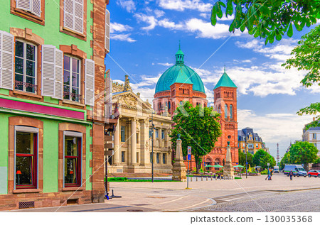 Strasbourg city historic Centre, Alsace region, France 130035368