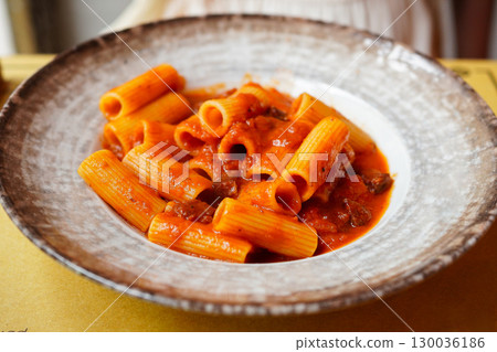 Amatriciana, a Roman specialty pasta 130036186