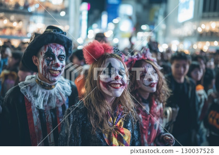 Young people enjoying Halloween in Shibuya Young people enjoying Halloween in Shibuya 130037528