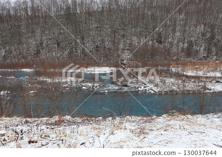 Winter Biei River Winter Biei River 130037644