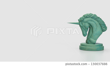 The Green Marble Unicorn and Start up for Business concept 3d Rendering. The Green Marble Unicorn and Start up for Business concept 3d Rendering. 130037886
