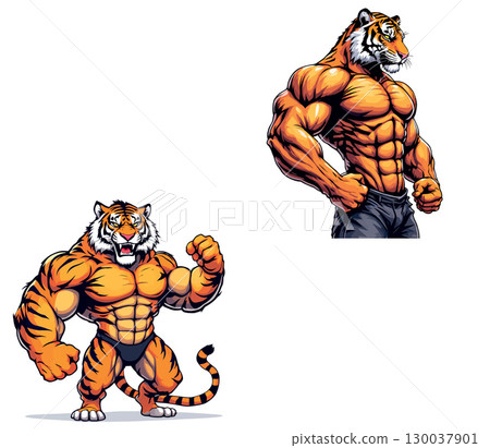 Vsai muscular tiger bodybuilders showing their muscles and strength Vsai muscular tiger bodybuilders showing their muscles and strength 130037901